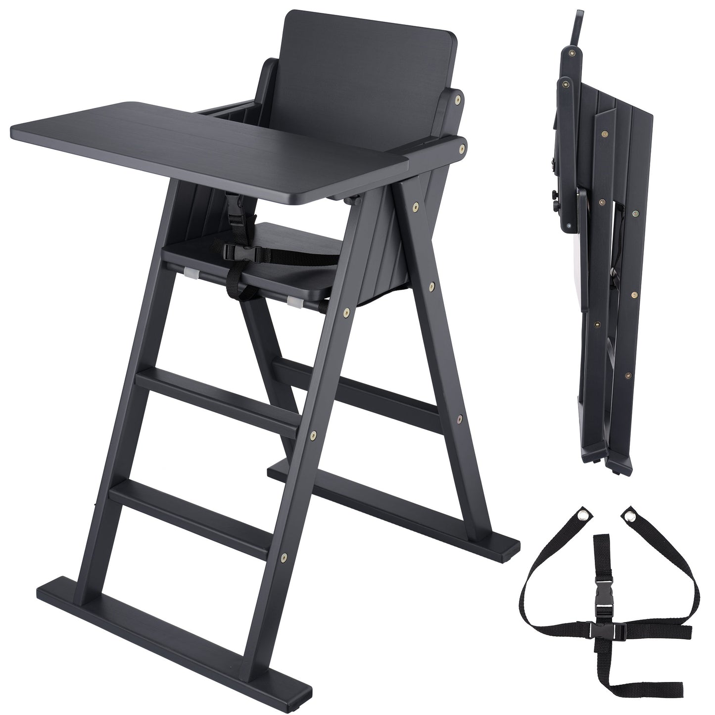 VILHA Folding Baby Chair (Black)