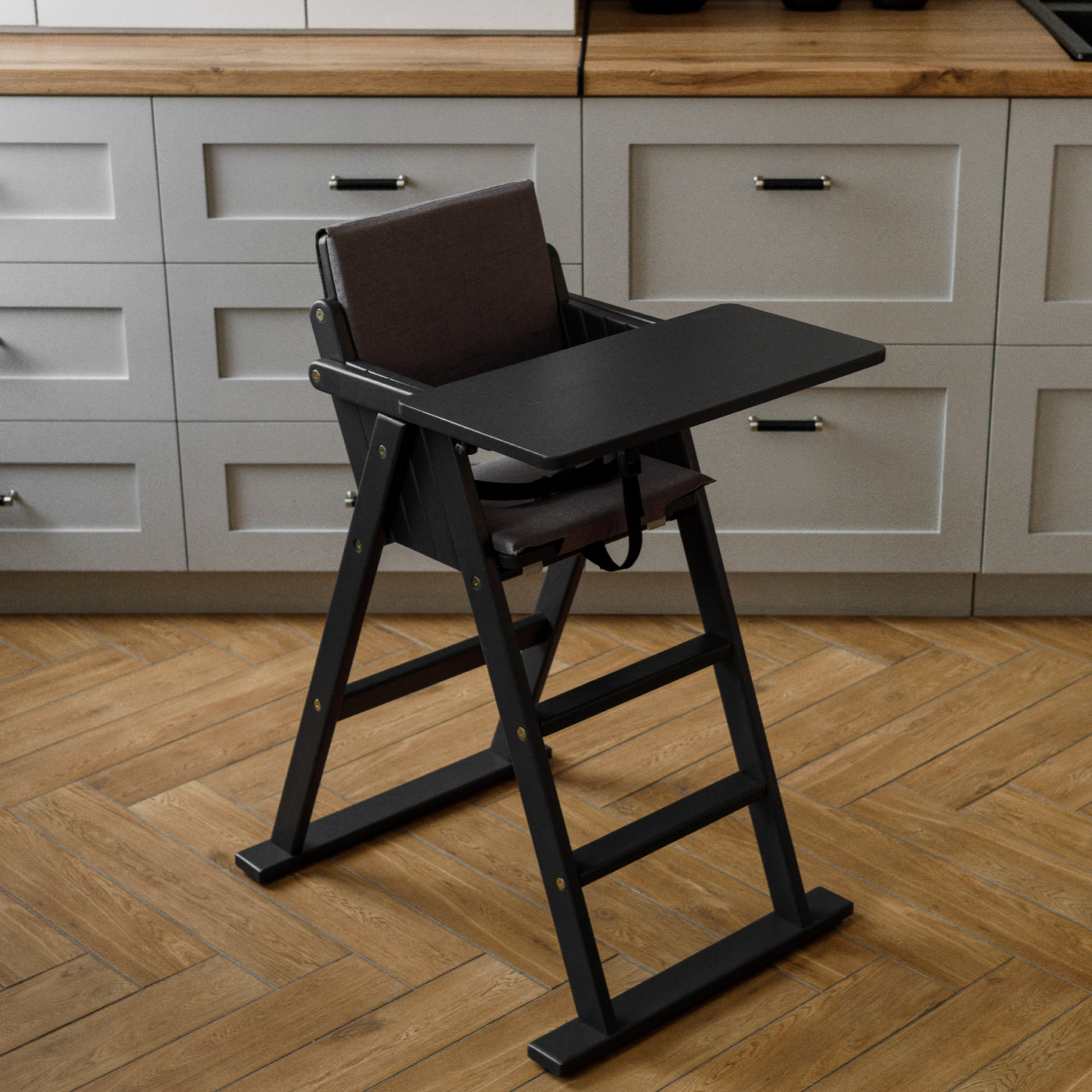 VILHA Folding Baby Chair (Black)