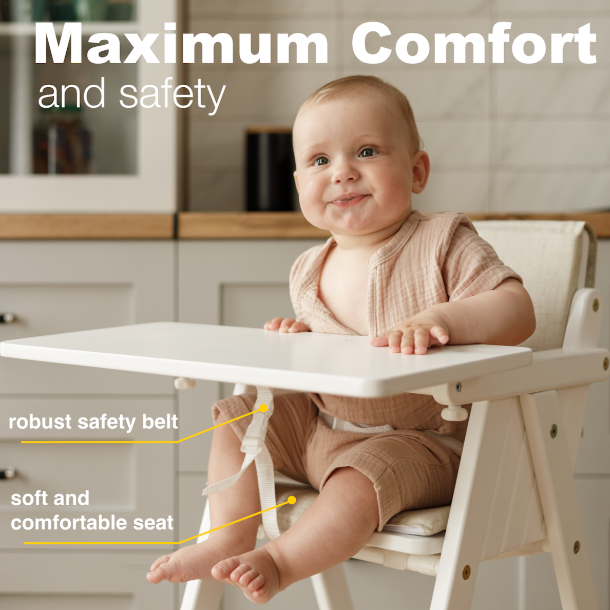 VILHA Folding Baby Chair (Black)